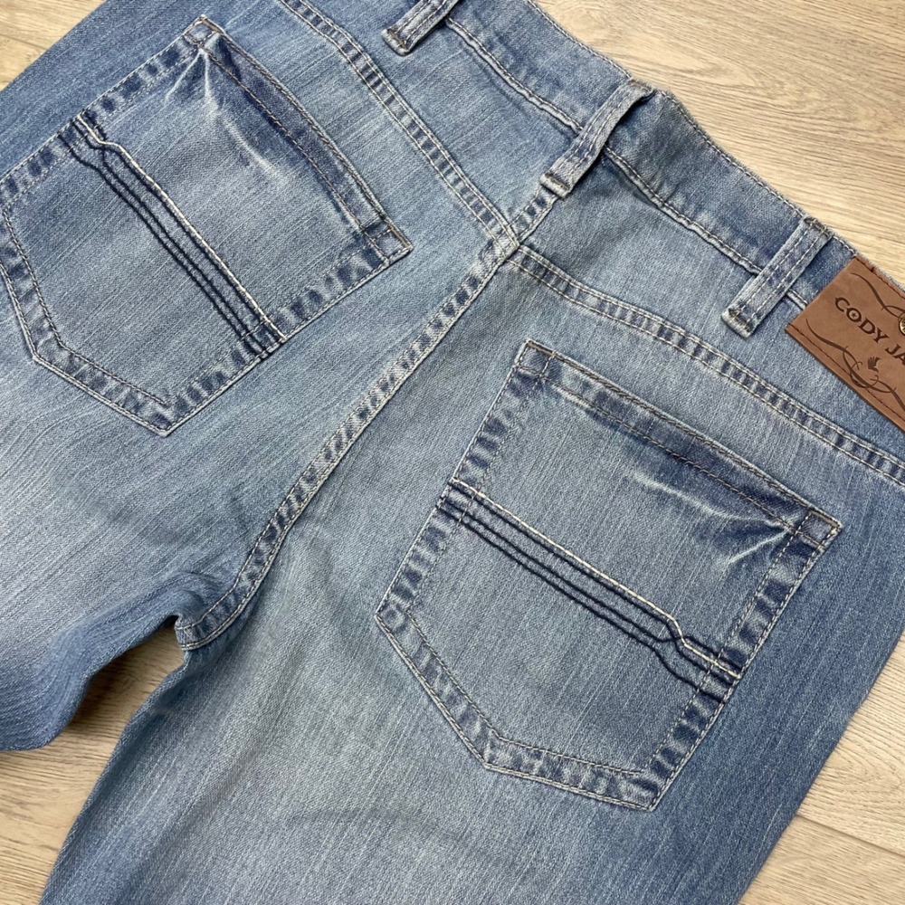 Cody James Jeans Mens 36x34 Blue Bootcut Denim Western Faded Stretch